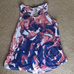 Rose & Olive floral colorful flowy tank top